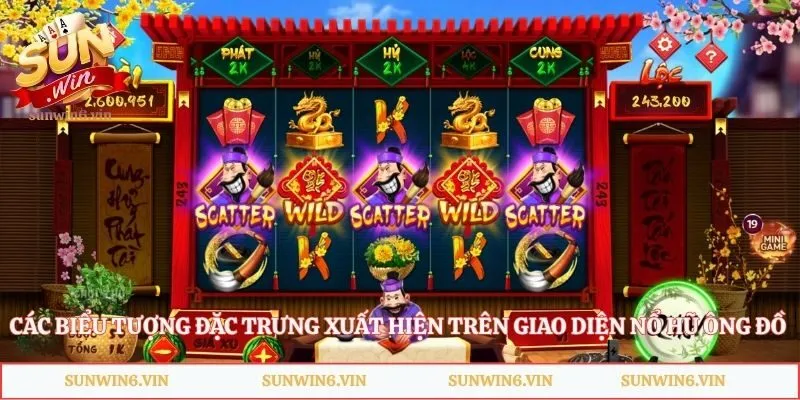 Nổ Hũ Ông Đồ – Trải Nghiệm Game Nổ Hũ Ông Đồ Hot Nhất 2026 2 Các biểu tượng đặc trưng xuất hiện trên giao diện nổ hũ ông đồ