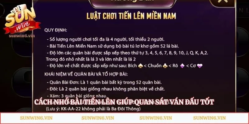 Cách Nhớ Bài Tiến Lên - Bí Kíp Đọc Vị Đối Thủ Hiệu Quả 1 Cách nhớ bài Tiến Lên giúp quan sát ván đấu tốt