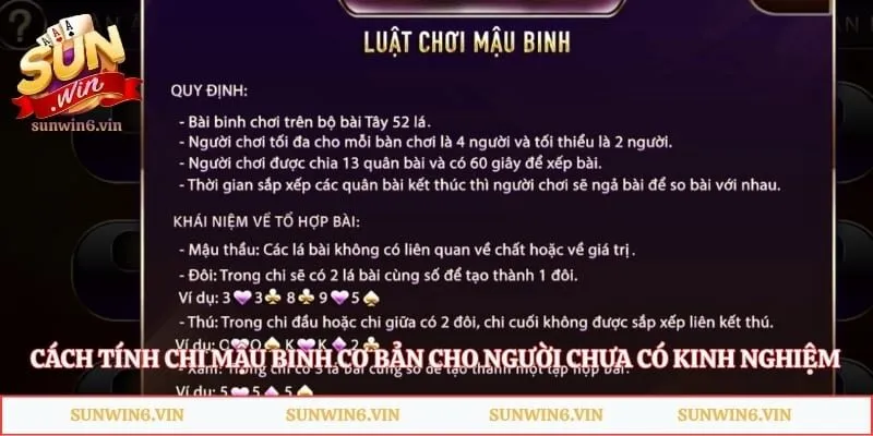 Cách tính chi Mậu Binh cơ bản cho người chưa có kinh nghiệm