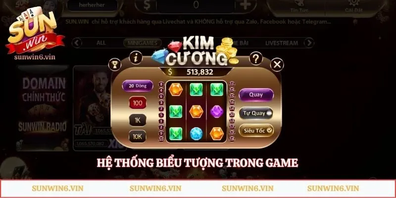Kim Cương – Mini Game Giải Trí Hấp Dẫn Nhất Năm 2026 4 Hệ thống biểu tượng trong game