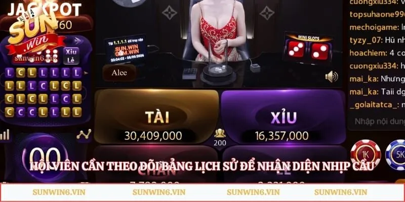 Hội viên cần theo dõi bảng lịch sử để nhận diện nhịp cầu