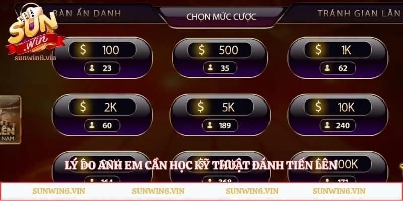 Lý do anh em cần học kỹ thuật đánh tiến lên