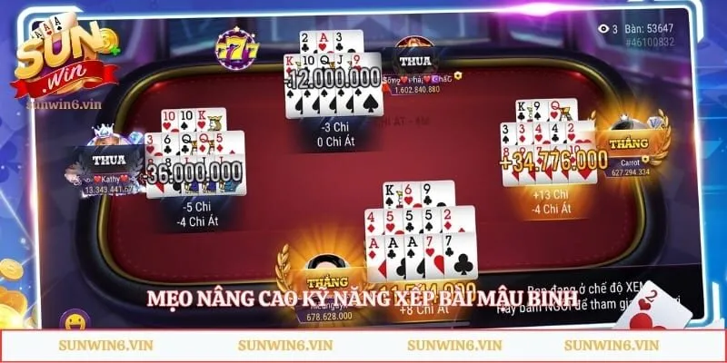 Mẹo nâng cao kỹ năng xếp bài Mậu Binh
