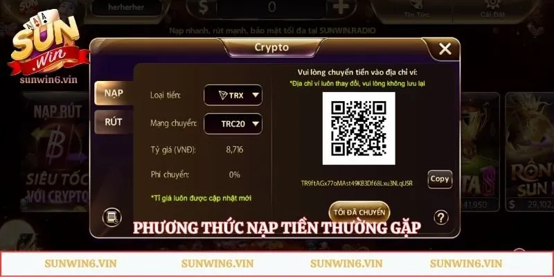 Nạp Tiền Sunwin - Chia Sẻ Cách Giao Dịch Nhanh, An Toàn 2 Phương thức nạp tiền thường gặp