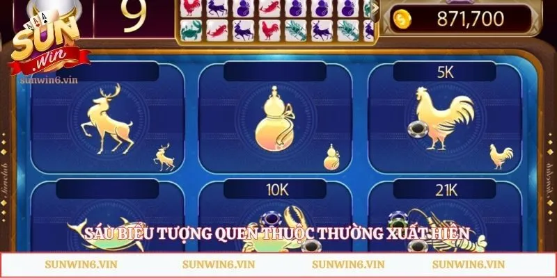 Bầu Cua Lộc Thú Sunwin - Cơ Hội Đổi Đời Cực Nhanh Cho Bạn 4 Sáu biểu tượng quen thuộc thường xuất hiện