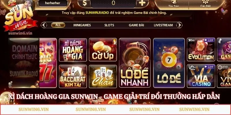 Xì Dách Hoàng Gia Sunwin - Game Giải Trí Đổi Thưởng Hấp Dẫn